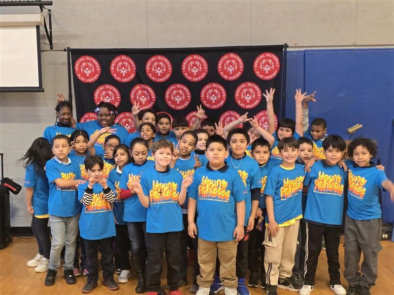  Students with young athletes